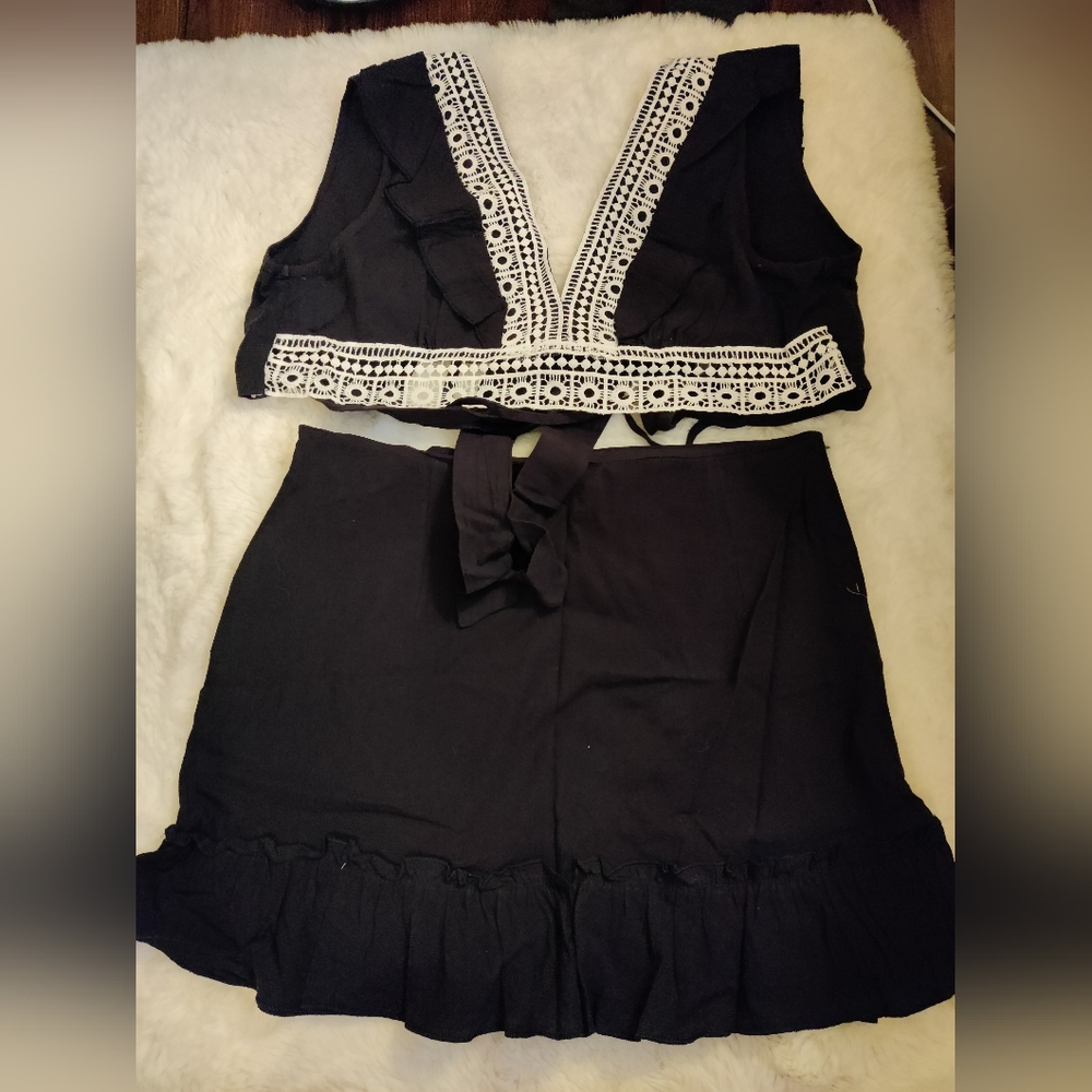 Shein Set wrap top and a skirt